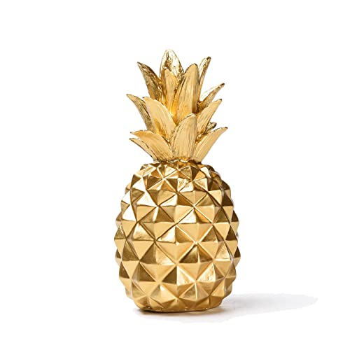 STCREE Ananas-Statue aus Kunstharz, modernes Ornament für Wohnzimmer, Schlafzimmer, Arbeitszimmer, Geschäft, Dekoration, Geschenk, 20 cm (H) Gold, TQGJST99 von STCREE