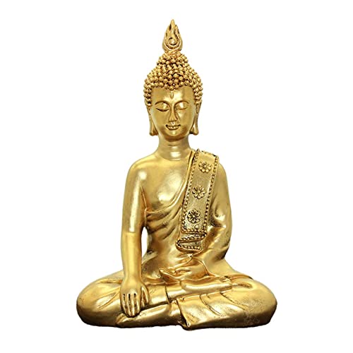 STCREE Thailändische Buddha-Statue aus Kunstharz, 25 cm hoch, zieht Reichtum an, Geschäft, Büro, Dekoration TQGJST55 von STCREE