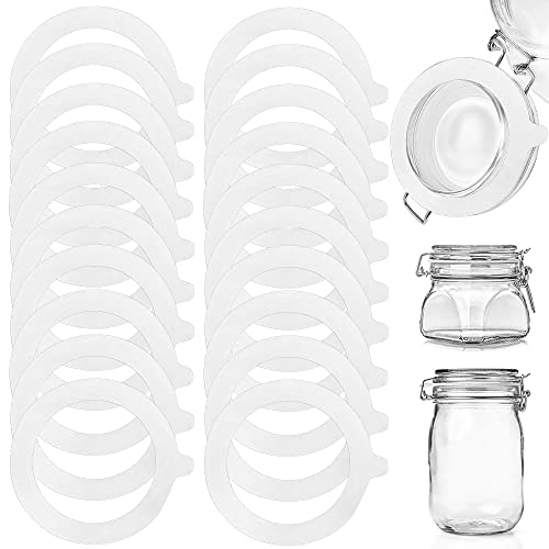 Gummiringe für Gläser, STCRERAG 20 Stück Gläser Gummiringe Silikon Glasdichtungen Weiß Weich Ersatz Einmachgläser Innendurchmesser 6,8 cm Ersatz Einmachringe für Einmachgläser Deckel Weckgläser von STCRERAG