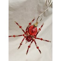 Kleine Steampunk Perlen Blutrote Spinne von STEAMFORGEDSTUDIOS