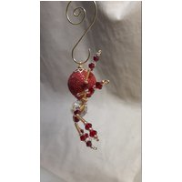 Perlen Roter Christbaumschmuck Spinnen von STEAMFORGEDSTUDIOS