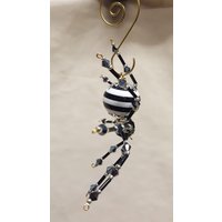 steampunk Kristalline Schwarz/Weiß Gestreifte Spinne von STEAMFORGEDSTUDIOS