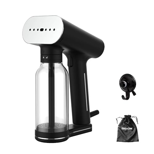 STEAMONE - Steamer Dampfglätter 2000 W, 33 g/min – tragbares Bügeleisen – Kapazität 400 ml – entfernt 99,99% Verunreinigungen – bereit in 30 Sekunden – Kabel 3 m – ultrakompaktes Format – EUXL400V2 von STEAMONE