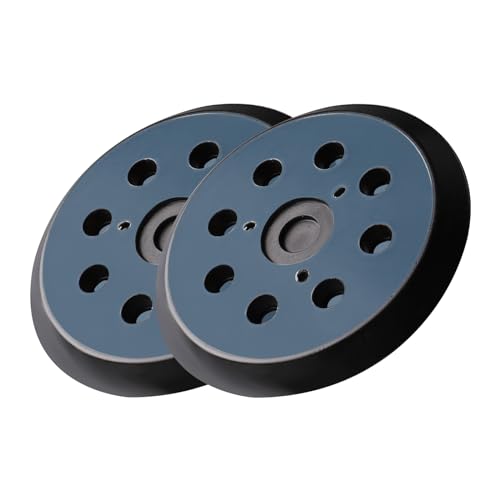 STEBRUAM 5 Zoll 2 Pcs Schleifpad Ersatzpad,8 Loch Schleifteller Exzenterschleifer als Ersatzteil Stützteller Kletthaftteller für MAKITA BO5031,M9204,BO5021,BO5041743081-8 für DeWalt 151281-08 DW4388 von STEBRUAM