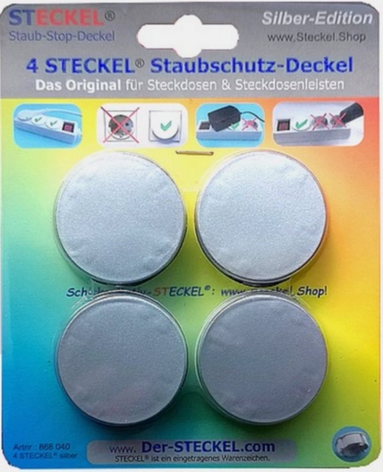 STECKEL Kindersicherung Clevere Steckdosen-Abdeckung spart Putzen, hochwertig, dekorativ, praktisch, staubfrei, schmutzfrei von STECKEL