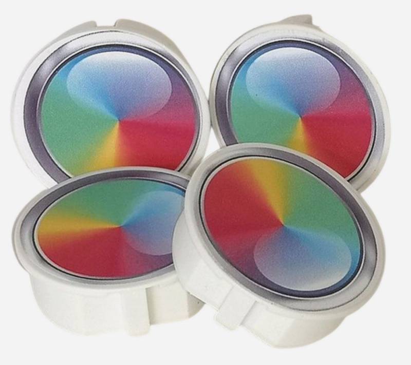 STECKEL Wanddekoobjekt 4 Stück DEKO-STECKEL® - DS-447 Kugel bunt clevere Steckdosen Abdeckung von STECKEL