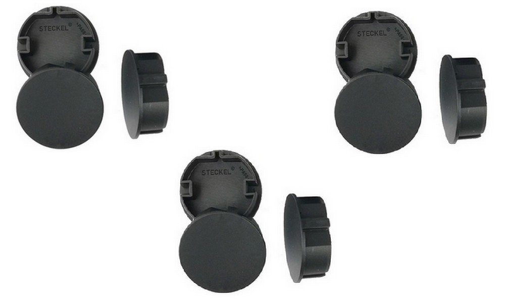 STECKEL Wanddekoobjekt 9 Stück schwarze Steckdosen-Abdeckungen 26.B9 Staubschutz für Steckdos von STECKEL