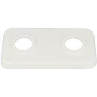 Stedo - Doppel-Scharnierrosette Rohrabstand 50 mm, Loch 18 mm - weiß von STEDO