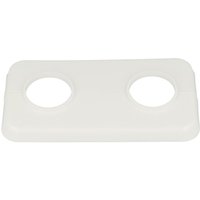 Stedo - Doppel-Scharnierrosette Rohrabstand 50 mm, Loch 22 mm - weiß von STEDO
