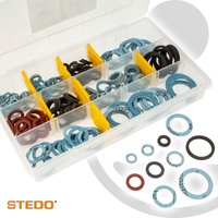 STEDO Dichtungssortiment für Verschraubungen mit 10 Abmessungen gesamt 220 Stück - 900011 von STEDO