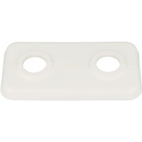 STEDO Doppel-Scharnierrosette Rohrabstand 50 mm, Loch 16 mm - weiß von STEDO