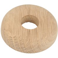 Stedo - Echtholz-Einzelrosette - Eiche Roh - Loch: 15 mm x Aussen: 50 mm von STEDO