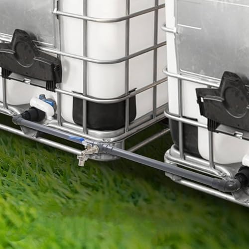 IBC Verbindungssets, IBC Adapter Verbindungsset für 2 IBC Tanks, IBC Schwanenhals 3/4" Auslaufhahn Tank Ventil, für Regenwassertanks Wasserhahn Wassertank Regentanks IBC Adapter IBC Verbindungssets, IBC Adapter Verbindungsset für 2 IBC Tanks, IBC Schwanenhals 3/4" Auslaufhahn Tank Ventil, für Regenwassertanks Wasserhahn Wassertank Regentanks IBC Adapter von STEEIRO