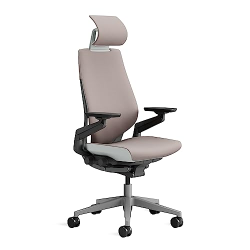 Steelcase Gesture Ergonomischer Bürostuhl mit 360° Armlehnen, 3D-Live Back Lumbalstütze, anpassbarer Kopfstütze Linse von Steelcase