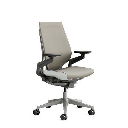 Steelcase Gesture Ergonomischer Bürostuhl mit 360° Armlehnen und 3D-Live Back Lumbalstütze Trüffel, 66 x 62.5 x 104 von Steelcase