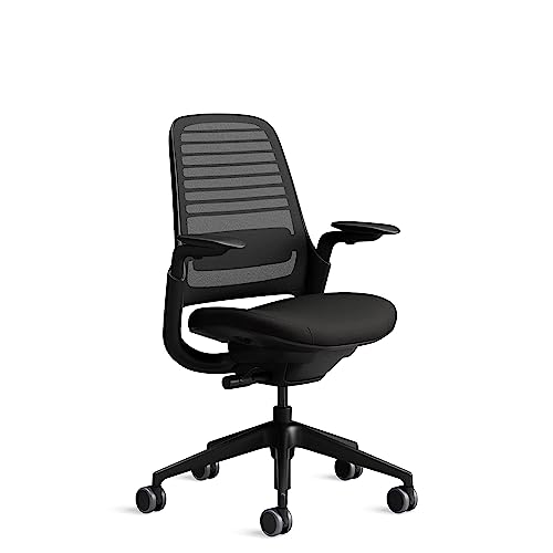 Steelcase Series 1 Ergonomischer Bürostuhl mit LiveBack Lumbalstütze und 4D-Armlehnen Onyx Schwarz von Steelcase