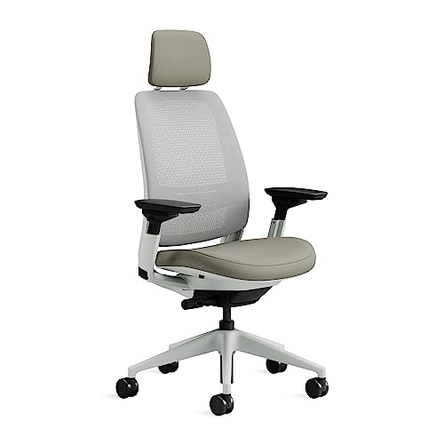 Steelcase Series 2 Ergonomischer Bürostuhl mit LiveBack Lumbalstütze, 4D-Armlehnen, anpassbarer Kopfstütze Trüffel von Steelcase