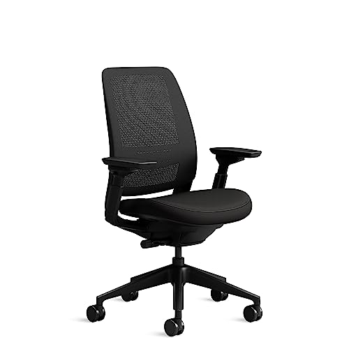 Steelcase Series 2 Ergonomischer Bürostuhl mit LiveBack Lumbalstütze und 4D-Armlehnen Onyx Schwarz, 72 x 64 x 101 von Steelcase