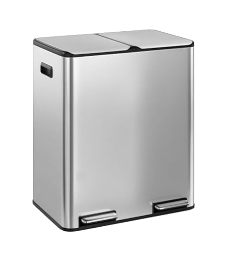 STEELSØN Elyron Mülleimer 2 Fächer – Mülltrennsystem Küche 2x30L aus Edelstahl & Kunststoff Silber – Tretmülleimer mit Soft-Close & Geruchsfilter – Abfalleimer mit Inneneimern für Recycling & Restmüll STEELSØN Elyron Mülleimer 2 Fächer – Mülltrennsystem Küche 2x30L aus Edelstahl & Kunststoff Silber – Tretmülleimer mit Soft-Close & Geruchsfilter – Abfalleimer mit Inneneimern für Recycling & Restmüll von STEELSØN