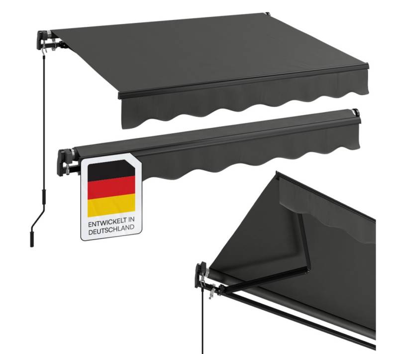 STEELSØN Gelenkarmmarkise Kestria 200x150 cm, wetterfest und blickdicht, anthrazit von STEELSØN
