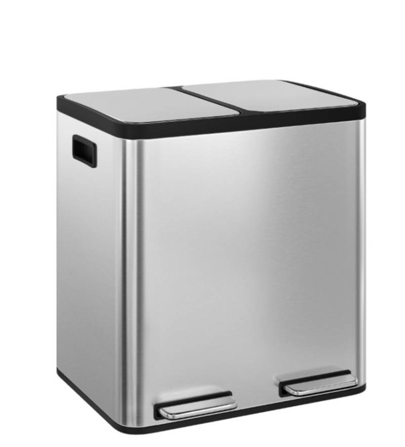 STEELSØN Mülleimer Epsilon 3x15 Liter, Abfalleimer aus Edelstahl, mit Soft-Close-Funktion von STEELSØN