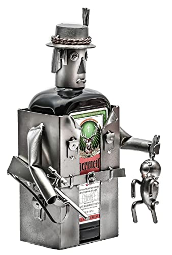 STEEMO Original Schraubenmännchen Likör-Flaschenhalter – Jäger mit Kaninchen und Jagdflinte, Handgefertigter Metallständer für 0,7L Jägermeister-Flaschen, Humorvolle Jagd-Deko & Geschenkidee STEEMO Original Schraubenmännchen Likör-Flaschenhalter – Jäger mit Kaninchen und Jagdflinte, Handgefertigter Metallständer für 0,7L Jägermeister-Flaschen, Humorvolle Jagd-Deko & Geschenkidee von STEEMO