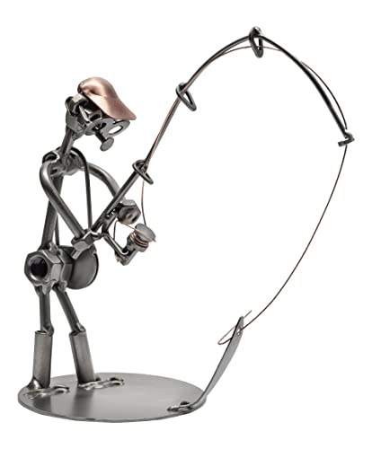 STEEMO Schraubenmännchen Angler Angeln Geschenk Metall-Kunst Deko 18x10x19 cm STEEMO Schraubenmännchen Angler Angeln Geschenk Metall-Kunst Deko 18x10x19 cm von STEEMO