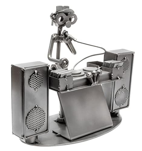 STEEMO Schraubenmännchen Figur: DJ Diskjockey, Geschenk Deko-Figur, Metall-Skulptur, Kunsthandwerk, Stahl, Grau 20x10x17cm STEEMO Schraubenmännchen Figur: DJ Diskjockey, Geschenk Deko-Figur, Metall-Skulptur, Kunsthandwerk, Stahl, Grau 20x10x17cm von STEEMO