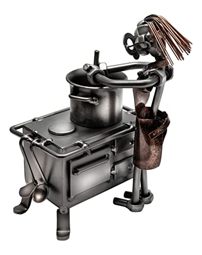 STEEMO Schraubenmännchen Köchin Kochen Küche Geschenk Metall-Kunst Deko 10x6x17 cm STEEMO Schraubenmännchen Köchin Kochen Küche Geschenk Metall-Kunst Deko 10x6x17 cm von STEEMO
