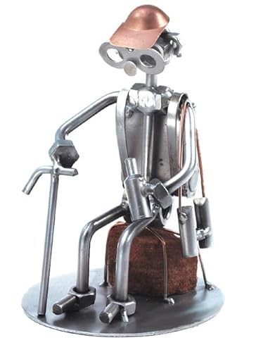 STEEMO Schraubenmännchen Wandern Trekking Geschenk Metall-Kunst Deko Figur, Stahl, grau 10x10x16 cm STEEMO Schraubenmännchen Wandern Trekking Geschenk Metall-Kunst Deko Figur, Stahl, grau 10x10x16 cm von STEEMO