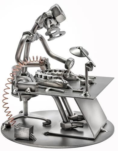 STEEMO Schraubenmännchen Zahntechniker Geschenk Metall-Kunst Deko 12x12x14 cm STEEMO Schraubenmännchen Zahntechniker Geschenk Metall-Kunst Deko 12x12x14 cm von STEEMO
