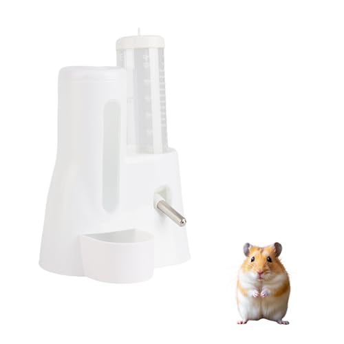 2 in 1 Trinkflasche Meerschweinchen – Zuverlässige Hamster Trinkflasche Für Nager Und Haustiere Wie Meerschweinchen, Ratten Oder Gerbil, Ideales Zubehör Zur Wasserversorgung Im Haustierkäfig, Weiß von STEFUEWILL17