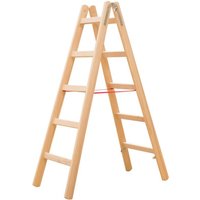 Hymer Sprossenstehleiter, Holz, beidseitig begehbar, 2 x 12 Sprossen, Gesamtbreite 715 mm Hymer Sprossenstehleiter, Holz, beidseitig begehbar, 2 x 12 Sprossen, Gesamtbreite 715 mm von HYMER