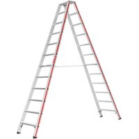 Matisère - Hymer Stufenstehleiter, beidseitig begehbar, 2x12 Stufen, Länge 3,04 m von MATISÈRE