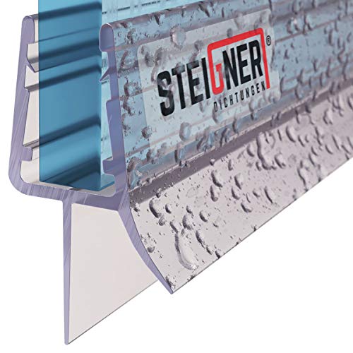 STEIGNER Duschdichtung, 100cm, Glasstärke 6/7/ 8 mm, Gerade PVC Ersatzdichtung für Dusche, UK03 von STEIGNER