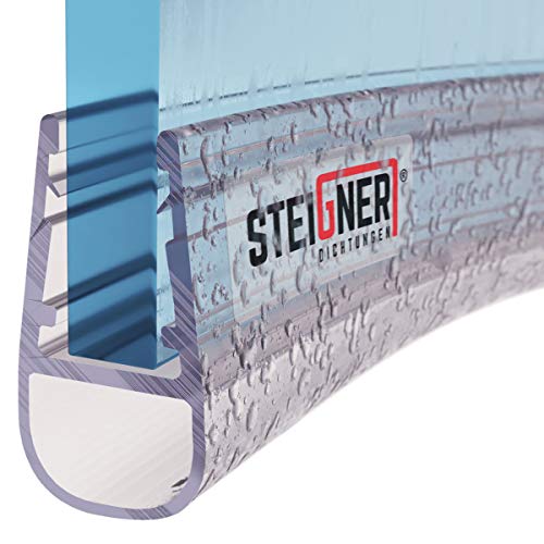 STEIGNER Duschdichtung, 100cm, Glasstärke 6/7/ 8 mm, Vorgebogene PVC Ersatzdichtung für Runddusche, UK07 von STEIGNER