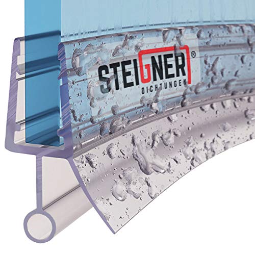 STEIGNER Duschdichtung, 100cm, Glasstärke 6/7/ 8 mm, Vorgebogene PVC Ersatzdichtung für Runddusche, UK08 von STEIGNER