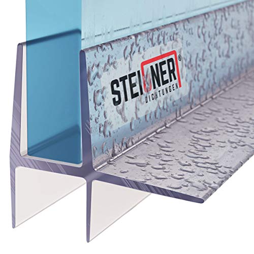 STEIGNER Duschdichtung, 200cm, Glasstärke 5/6 mm, Gerade PVC Ersatzdichtung für Dusche, UK16 von STEIGNER
