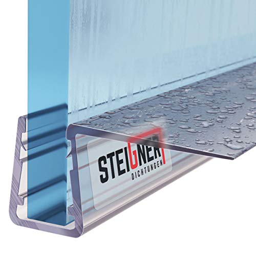 STEIGNER Duschdichtung, 150cm, Glasstärke 6/7/ 8 mm, Gerade PVC Ersatzdichtung für Dusche, UK11 von STEIGNER