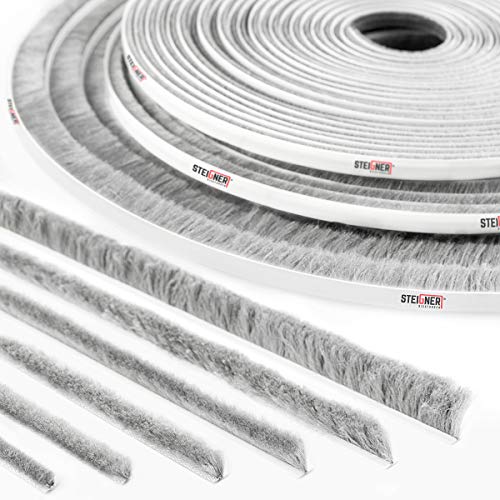 STEIGNER 15m Bürstendichtung GRAU Dichtungsbürste selbstklebend, extralang, Türbodendichtung Zugluftstopper, Höhe 20 mm STEIGNER 15m Bürstendichtung GRAU Dichtungsbürste selbstklebend, extralang, Türbodendichtung Zugluftstopper, Höhe 20 mm von STEIGNER