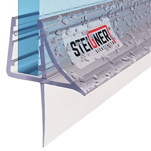 STEIGNER Duschdichtung, 190cm, Glasstärke 6/7/ 8 mm, Gerade PVC Ersatzdichtung für Dusche, UK09 von STEIGNER