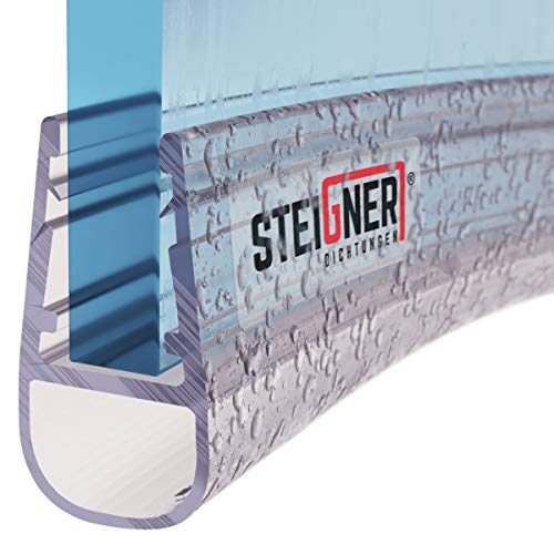 STEIGNER Duschdichtung, 40cm, Glasstärke 6/7/ 8 mm, Vorgebogene PVC Ersatzdichtung für Runddusche, UK07 von STEIGNER