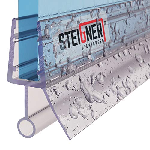 STEIGNER Duschdichtung, 40cm, Glasstärke 6/7/ 8 mm, Gerade PVC Ersatzdichtung für Dusche, UK08 von STEIGNER