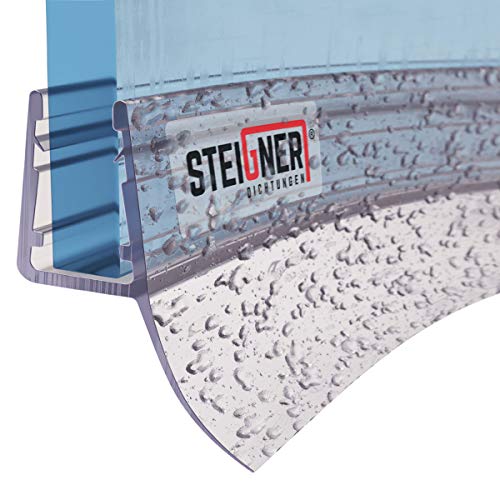 STEIGNER Duschdichtung, 40cm, Glasstärke 6/7/ 8 mm, Vorgebogene PVC Ersatzdichtung für Runddusche, UK12 von STEIGNER