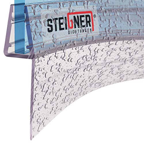 STEIGNER Duschdichtung, 50cm, Glasstärke 6/7/ 8 mm, Vorgebogene PVC Ersatzdichtung für Runddusche, UK05 von STEIGNER