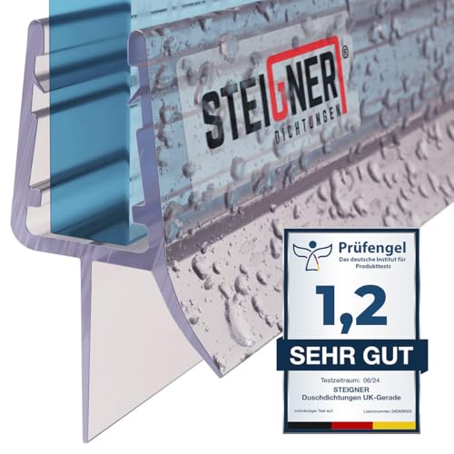 STEIGNER Duschdichtung, 50cm, Glasstärke 3,5/4/ 5 mm, Gerade PVC Ersatzdichtung für Dusche, UK13 STEIGNER Duschdichtung, 50cm, Glasstärke 3,5/4/ 5 mm, Gerade PVC Ersatzdichtung für Dusche, UK13 von STEIGNER