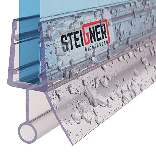 STEIGNER Duschdichtung, 90cm, Glasstärke 6/7/ 8 mm, Gerade PVC Ersatzdichtung für Dusche, UK08 von STEIGNER