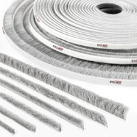 Steigner - 20m Bürstendichtung grau Dichtungsbürste Türbürste selbstklebend Fenster Türen, Höhe 6 mm von STEIGNER