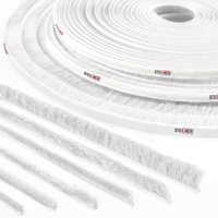 Steigner - 30m Bürstendichtung Weiß Dichtungsbürste Türbürste selbstklebend Fenster Türen, Höhe 6 mm von STEIGNER