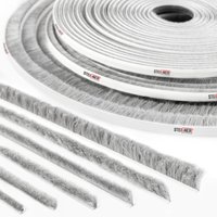 Steigner - 40m Bürstendichtung grau Dichtungsbürste Türbürste selbstklebend Fenster Türen, Höhe 6 mm von STEIGNER